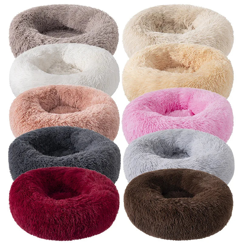 PawfectFriend Luxurious Plush Calming Bed for Dogs and Cats - 80cm Pink